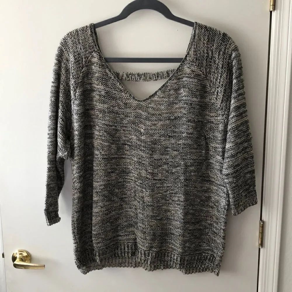 Susina Marled Knit Sweater size 3x NWT gray ebony